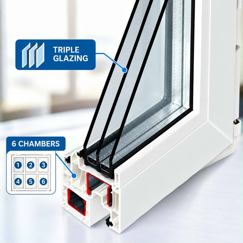 KÖMMERLING 70 mm Triple Glazing
